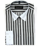 2013 Man Black&White Striped Design Cotton L/S Shirts