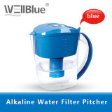 Plastic Alkaline Water Filter Jug for Water Filters with High Water pH 7.0 to 10.0
