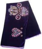 Velvet Lace Fabric/African Velvet Lace Fabric with Crystal/Velvet Material Cl9124-Purple