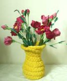 Cloth Artistic Vase & Flower
