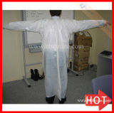 Disposable PE Lab Coats, Coat with Sleeves, PE Coverall