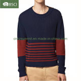 Men's Fashional Strip Knitting Apparel Wool Pullover Sweater (SM-13017)