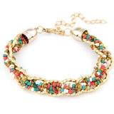 VAGULA Bohemia Handmade Plastic Beads Weave Bracelet
