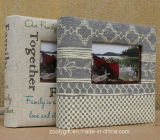 High Quality Printing Design Linen Fabric Photo Albums with Window