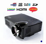 Digital TV Projector 2200 Lumens DTV Projector Beamer 1080p with TV Record Function (D9HR)
