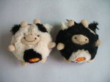 Ball Dog Toy Plush Pet Cow with Squeaker