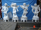 White Marble Angel Sculpture for Garden Decoration