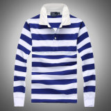 Striped Polo Shirt with Long Sleeve