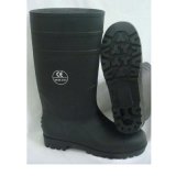 Black Industrial PVC Rain Working Safety Boots with Steel