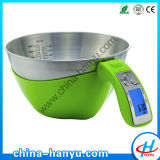 5kg Electronic Measuring Cup Kitchen Weight Scale Food Balance with Stainless Steel Bowl (EK6550)