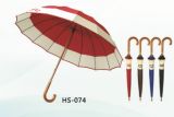 Wooden Shaft Straight Umbrella (HS-074)
