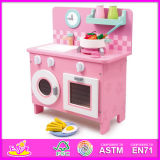 2014 Pink Wooden Kitchen Toy for Kids, Children Kitchen Toys Big Kitchen Set Toy, Hot Sale Kitchen Set Toy for Baby W10c064