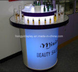 Cosmetic Round Acrylic Display Table with LED Light