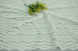 Characteristic White Floral Embroidery Fabric for Lady Dress