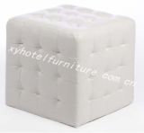 White Viniy Square Cube Stool (XY0310)