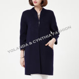 100% Wool Coat/Fashion Non-Collar Seventh Sleeves Women's Coat /Women's Winter Clothing
