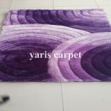 Simple Design Shaggy Textile Purple Carpet
