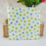 1/4 Folding Eco-Friendly Party Dots Paper Napkin with Color Printed