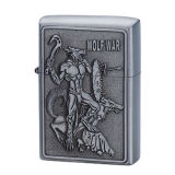 Metal Promotional Gifts Zinc Alloy Embossed Oil Lighter Xf6001d
