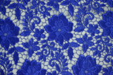 Navy Lace Crochet Embroidery Fabric
