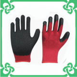 Red Black Coated Latex Glove for Safe Working