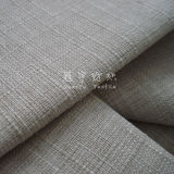 100% Polyester Slubbed Linen Fabric with Knitted Back