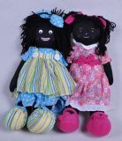 Black Skin Plush Doll with Makeup Dolls