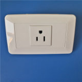 15A 110V ABS Material White Color Wall Socket (W-066)