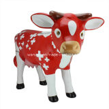 Porcelain Coin Bank Christmas Cow for Holiday Ornament