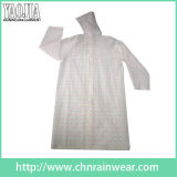 Sales Promotion PVC Printed Long Raincoat with Good Price
