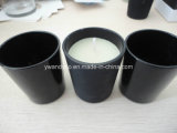 Mat/Gloss Black Glass Jar Candle