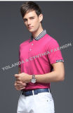 100% Mercerized Cotton Short Sleeves Two-Tone Men's Polo Shirt/Polotee/Polo T-Shirt