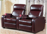 Electric Recliner Leather Chair, Theater Seating, 2seater with Cupholder
