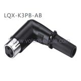 Competitive Audio Connectors 3-Pin Angle Female Blackxlr Connector with RoHS
