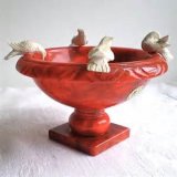 Polyresin Bird Bath/Polyresin Bird Feeder for Garden Decoration