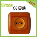 Wooden Color Wall Socket French Outlet