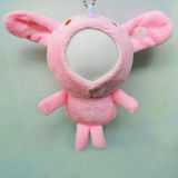 12cm Mini Pink Rabbit Animal 3D Face Doll Plush Toy