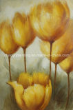 Td003A Yellow Tulip Wall Decoration Flower Painting