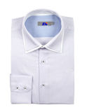 Men's Business Long Sleeve Double Collar Solid Shirt