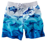 Summer Fashion Cotton Cargo Shorts Ombre Shark Swim Trunks Mens Three Quarter Cargo Shorts