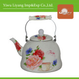 6L New Design Enamel Kettle Ceramic Teapot with Ceramic Handle (BY-2809)