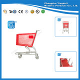 Red Plastic Shopping Trolley/Shopping Carts on Hot Sale