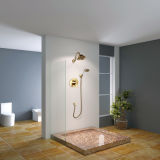 Wall Mounted Golden Plated Brass Concealed Shower