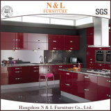 Red Lacquer Modern Kitchen Cabinet