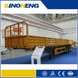 3 Axles Side Panel Semi Trailer Flat Bed Trailer with Container Locks