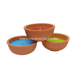 Classic Terracotta Pot Citronella Candle with Colorful Wax (FT8091)