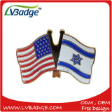USA&Israel Metal Customized Flag Metal Pin Badge