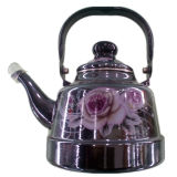 Porcelain Enamel Teapot, Enameled Kettle, Enamelware, Carbon Steel Kettle
