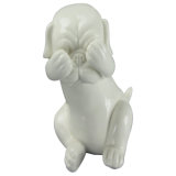 Animal Shaped Porcelain Craft, Ceramic Dog 6529