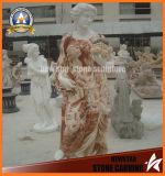 Marble Stone Carving Lady Figure Holding Fruit (NS-11F05)